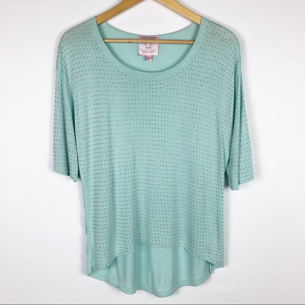 Juicy Couture Top with Silver Stud Detail Medium